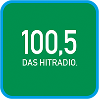 Radio station 100.5 the hit radio logo